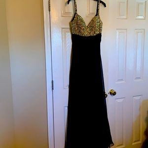 Formal black dress with sequins